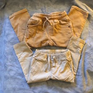 Lot of 2 pairs of boys khaki pants
